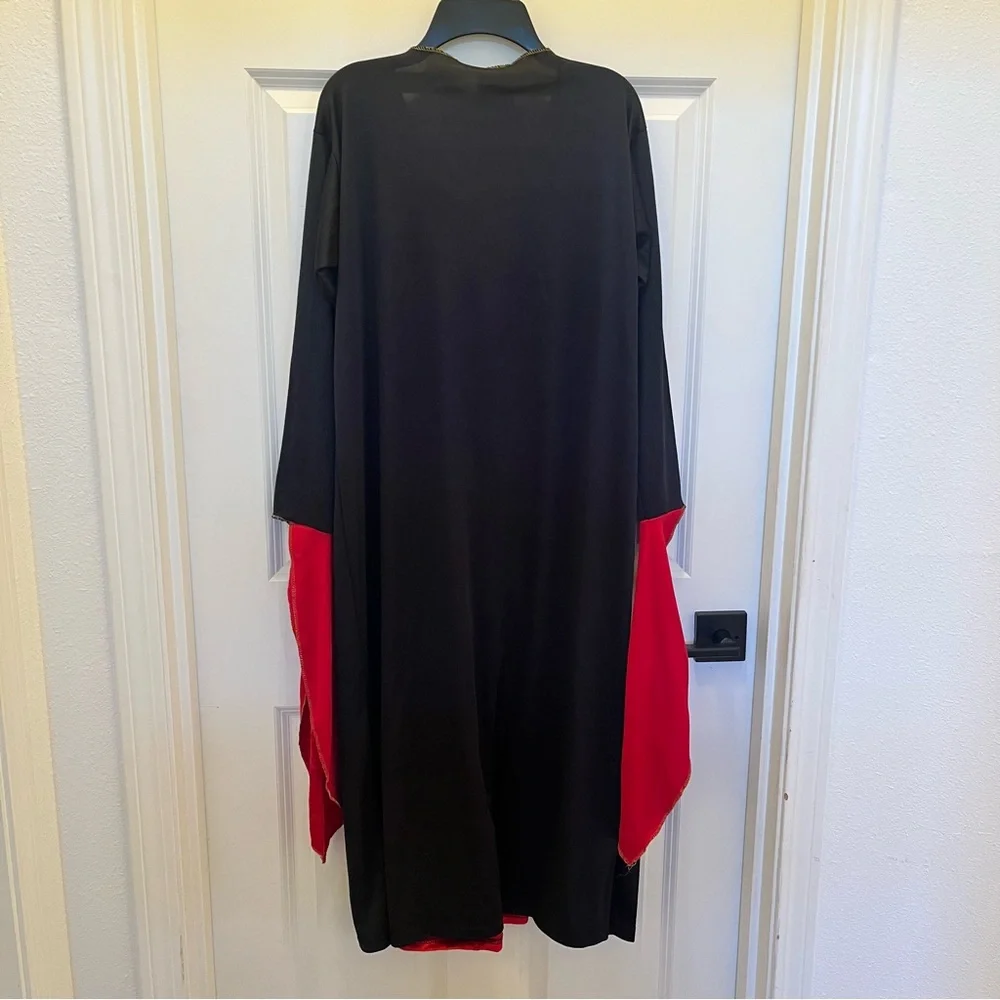 Kids Goth Red Black Gold Vampire Halloween Costume size 12-14 Large - Picture 3 of 10